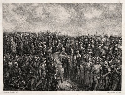 Cezar i jego więźniowie, 1878. autorstwa Rodolphe Bresdin