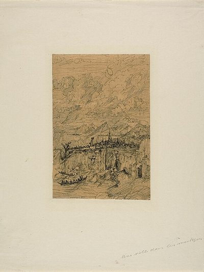 Miasto w górach autorstwa Rodolphe Bresdin