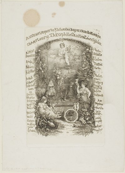 Frontyspis dla „Revue Fantaisiste” autorstwa Rodolphe Bresdin