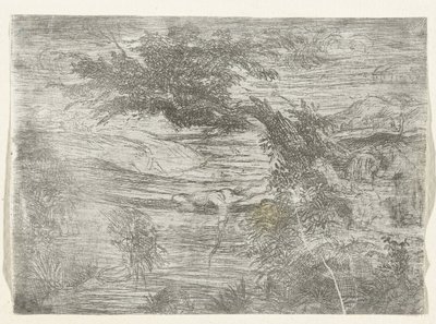 Landschap wkłada śrubę Rybak na moście autorstwa Rodolphe Bresdin