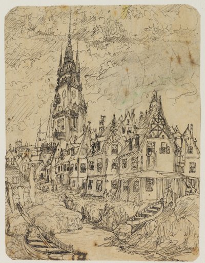 Wioska morska autorstwa Rodolphe Bresdin