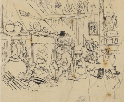 Nędza w domu autorstwa Rodolphe Bresdin
