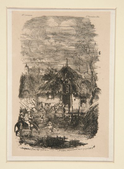 Pawilon Farm z La Revue fantaisiste autorstwa Rodolphe Bresdin