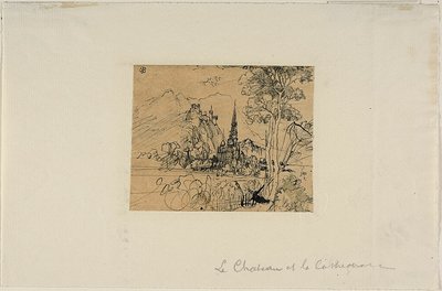 Zamek i katedra autorstwa Rodolphe Bresdin