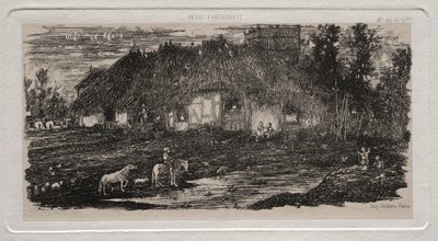 Podwórko, 1861. autorstwa Rodolphe Bresdin