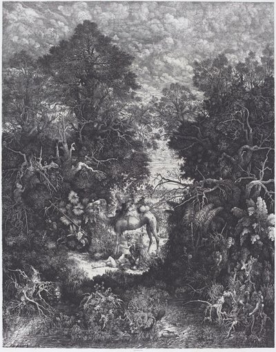Dobry Samarytanin autorstwa Rodolphe Bresdin