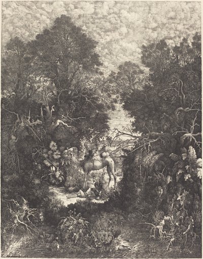 Dobry Samarytanin autorstwa Rodolphe Bresdin