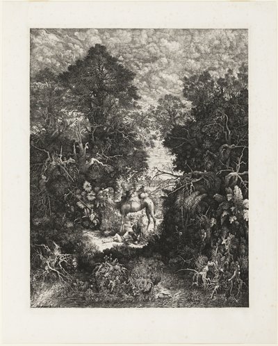 Dobry Samarytanin autorstwa Rodolphe Bresdin