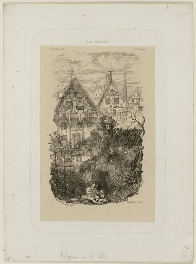 Sąsiedztwo, z Revue Fantaisiste autorstwa Rodolphe Bresdin