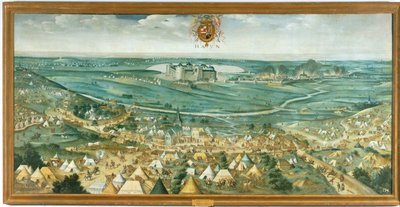 Pożar w mieście Hayn. 10014232 ... autorstwa Rodrigo de Holanda
