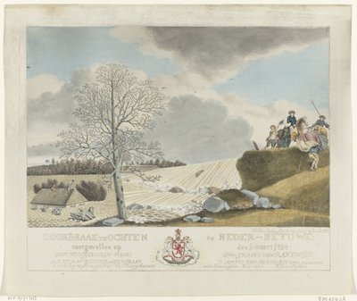 Przełom w Ochten, 1784 Przełom w Ochten w Lower Betuwe; miało miejsce 1 grudnia 1784 r. (tytuł na obiekcie) autorstwa Roeland van Eynden