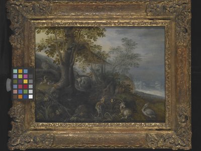 Pejzaż ze zwierzętami (olej na desce) autorstwa Roelandt Jacobsz. Savery