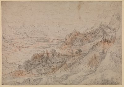 Krajobraz górski - Dolina Inn w Tyrolu, 1607 autorstwa Roelandt Jacobsz. Savery