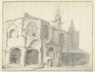 Widok na Jeruzalemkapel i Sint Olofskapel, Amsterdam autorstwa Roelant Roghman (attributed to)