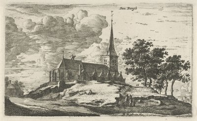 Kościół w Nederhorst den Berg Den Bergh (tytuł na obiekcie) Sceny wiejskie w północnej Holandii (tytuł serii) autorstwa Roelant Roghman