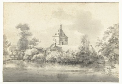 Widok na zamek Starrenburg w Overschie autorstwa Roelant Roghman