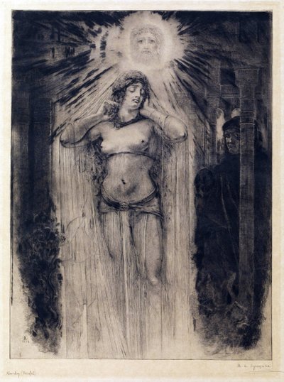 Symbolizm: Kundry Egusquiza y Barrena, Rogelio de (1845-1915) autorstwa Rogelio Egusquiza