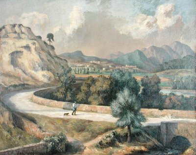 Pejzaż włoski, ok. 1922-25 (olej na płótnie) autorstwa Roger Eliot Fry
