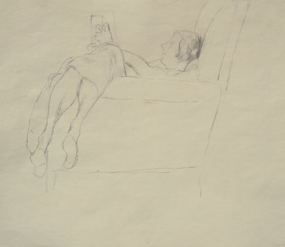 Nina Hamnett czytanie, c.1917 autorstwa Roger Eliot Fry