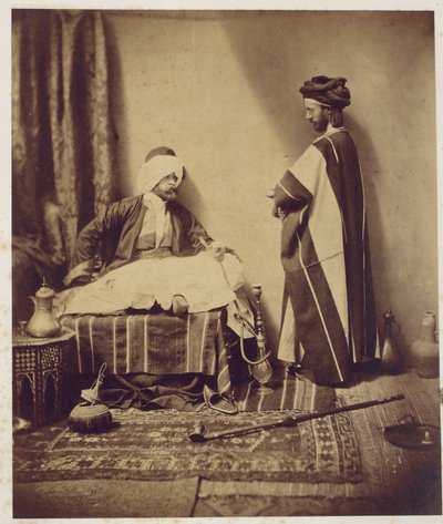 Rozmowa podczas palenia, 1858 autorstwa Roger Fenton