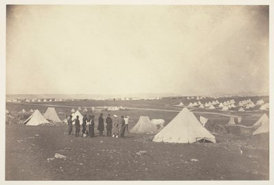 Kwatera generała Bosqueta z widokiem na farmę Mackenzie, 1855. autorstwa Roger Fenton