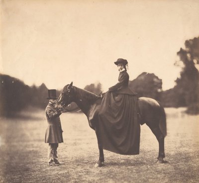 Dama na koniu, lata 50. XIX wieku. autorstwa Roger Fenton