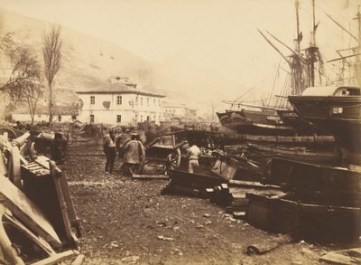 Miejsce lądowania, nabrzeże Ordnance, Bałakława autorstwa Roger Fenton