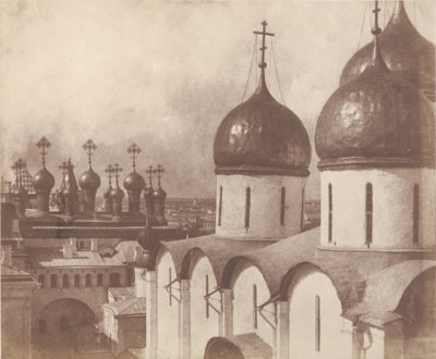 Moskwa, Kopuły Kościołów na Kremlu, 1852. autorstwa Roger Fenton