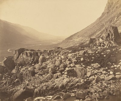 Skały na czele Glyn Francon. autorstwa Roger Fenton