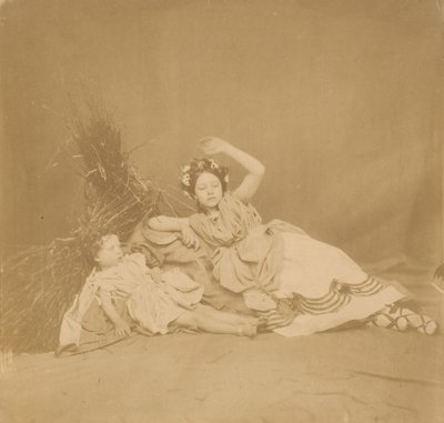 Królewskie dzieci w Tableau pór roku, 1854. autorstwa Roger Fenton