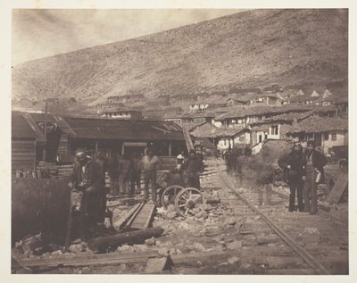 Stocznia kolejowa, Bałakława autorstwa Roger Fenton