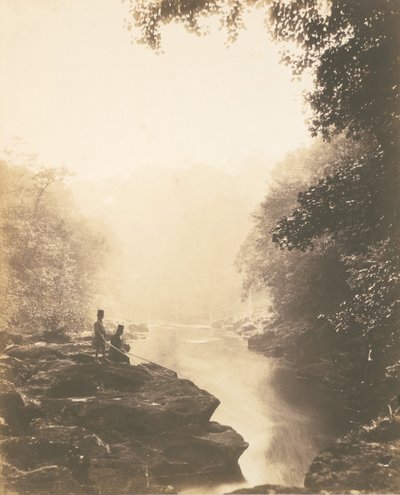 Wharfe and Pool, Under the Strid, 1854. autorstwa Roger Fenton