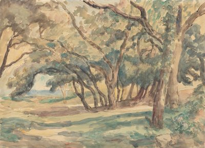 Clareira arborizada perto de St. Tropez Polish autorstwa Roger Fry