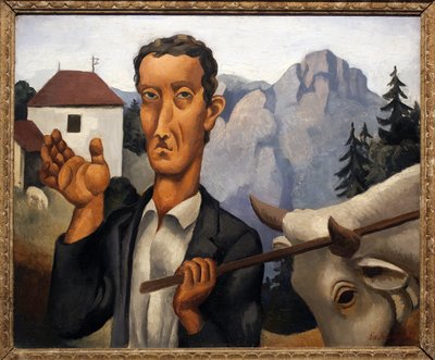 Jeleń. Obraz Roger de La Fresnaye (1885-1925), olej na drewnie autorstwa Roger de La Fresnaye