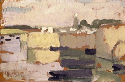 Wioska na skraju wody, 1910. autorstwa Roger de La Fresnaye