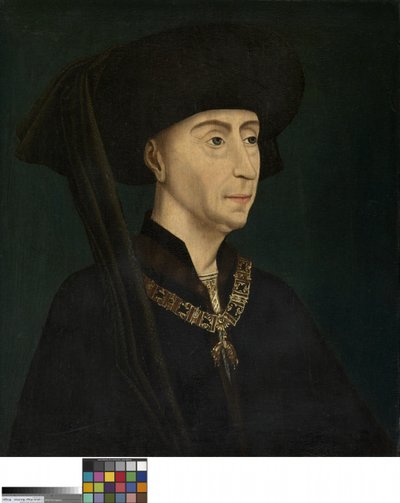 Portret Filipa Dobrego (olej na desce) autorstwa Rogier van der (after) Weyden