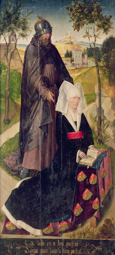 Guillemette de Montagu ze św. Guillaume, 1460-66 (panel malowany) autorstwa Rogier van der Weyden