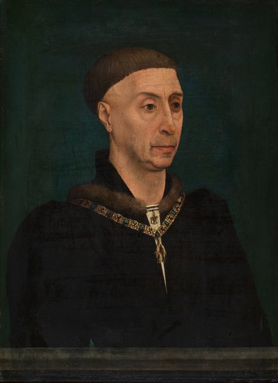 Portret Filipa Dobrego (1396-1467), księcia Burgundii (olej na drewnie) autorstwa Rogier van der Weyden