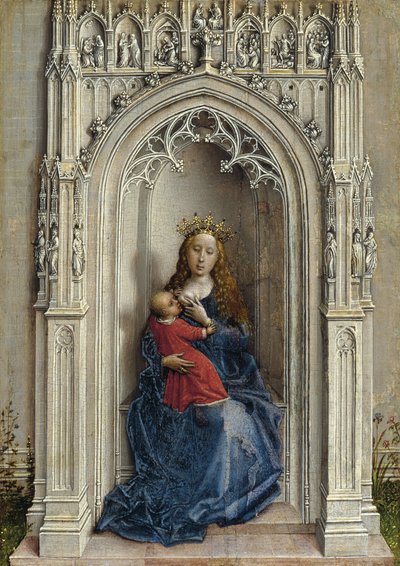Intronizacja Najświętszej Maryi Panny z Dzieciątkiem ok. godz. 1433 autorstwa Rogier van der Weyden