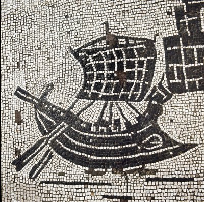 Statek w porcie Ostia (mozaika autorstwa Roman