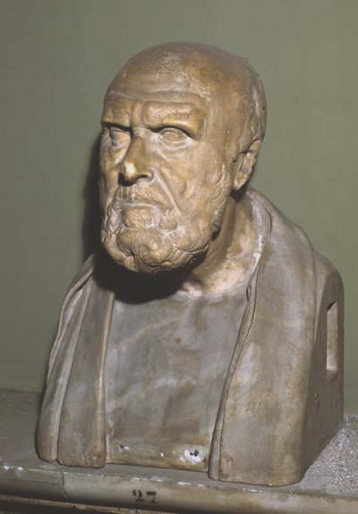 Popiersie Chryzypa z Soli, rzymska kopia hellenistycznego oryginału (marmur) autorstwa Roman
