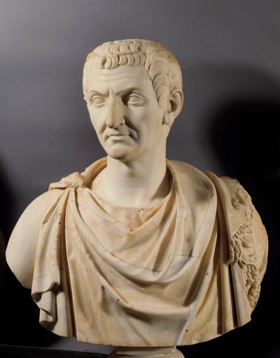 Popiersie cesarza Nerwy (Marcus Cocceius Nerva) (26-98 ne), Paryż, Luwr autorstwa Roman