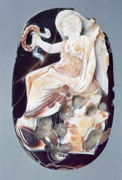 Kamea przedstawiająca Julię Domnę jako Victory, c.200 AD (sardonyx) autorstwa Roman