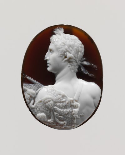 Portret kamea cesarza Augusta, c.41-54 AD (sardonyx) autorstwa Roman