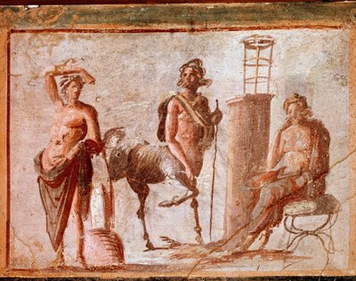 Centaur z Apollo i Asklepiosem (fresk) autorstwa Roman