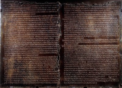 Stół Claudienne: przemówienie Claude (Claudius lub Clodio autorstwa Roman