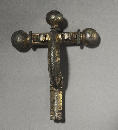 Kusza Fibula, ok. 350-400 (brąz, pozłacany brąz, srebro i niello) autorstwa Roman