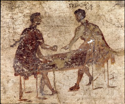 Gracze w kości (fresk autorstwa Roman