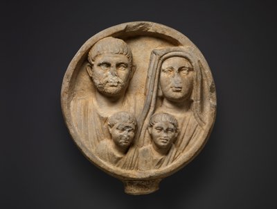 Płaskorzeźba nagrobna, II–III wne (marmur) autorstwa Roman