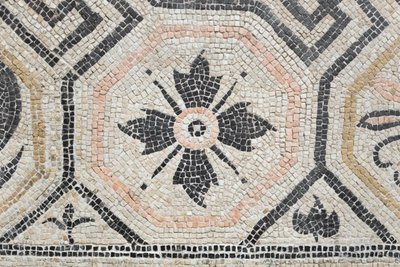 Geometryczny wzór z domus Via san Rocchino, II wiek n.e. (mozaika) autorstwa Roman